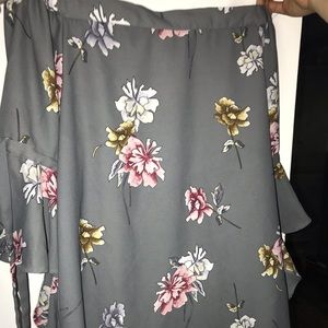 Gray women’s floral dress